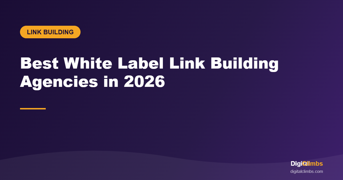 Best White Label Link Building Agencies in 2026