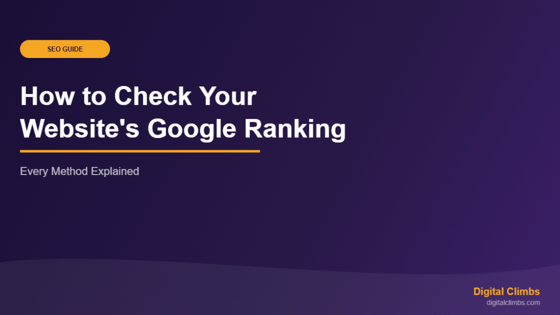How to Check Your Website's Google Ranking