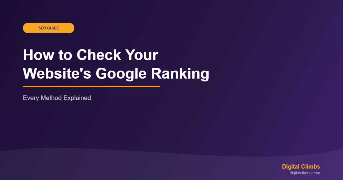 How to Check Your Website’s Google Ranking (Every Method Explained)